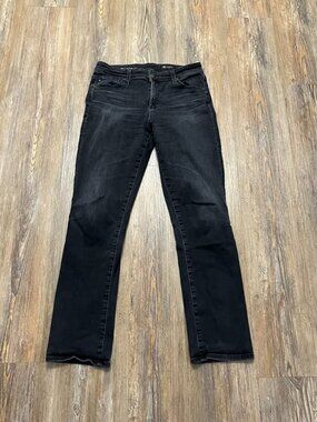 AG Black Jeans - Women Size 27" x 28" - Slim Fit, Straight Leg - High Rise Waist